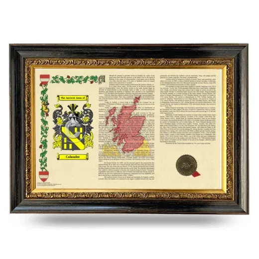 Calander Armorial Landscape Framed - Heirloom