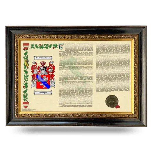 Calcagno Armorial Landscape Framed - Heirloom