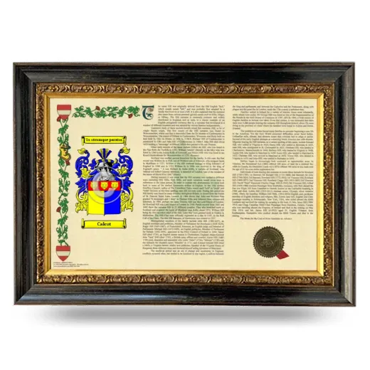 Calcot Armorial Landscape Framed - Heirloom