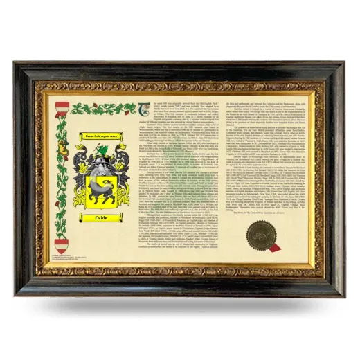 Calde Armorial Landscape Framed - Heirloom