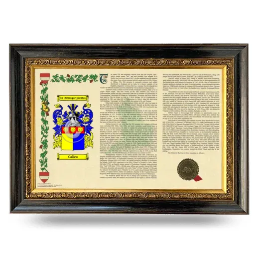 Calico Armorial Landscape Framed - Heirloom