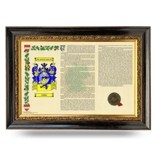 Calire Armorial Landscape Framed - Heirloom