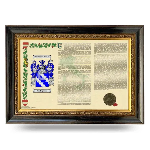Callegarini Armorial Landscape Framed - Heirloom