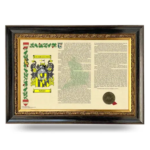 Calvert Armorial Landscape Framed - Heirloom