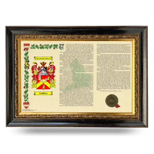 Cambern Armorial Landscape Framed - Heirloom