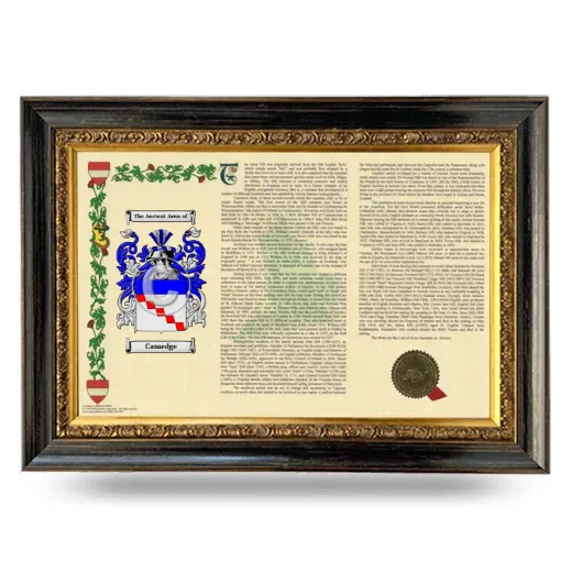 Camedge Armorial Landscape Framed - Heirloom