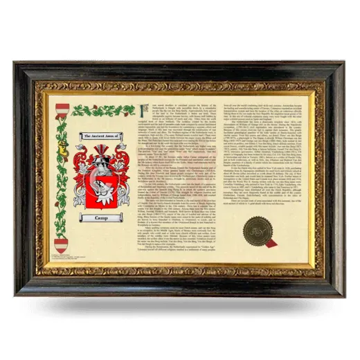 Camp Armorial Landscape Framed - Heirloom