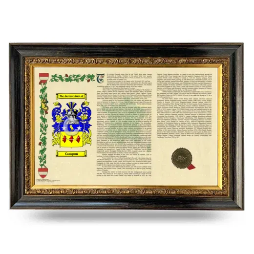 Campon Armorial Landscape Framed - Heirloom