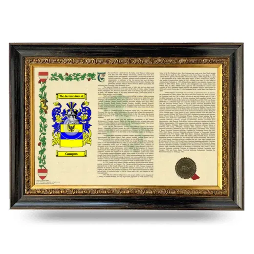 Campus Armorial Landscape Framed - Heirloom