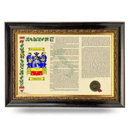 Campusano Armorial Landscape Framed - Heirloom