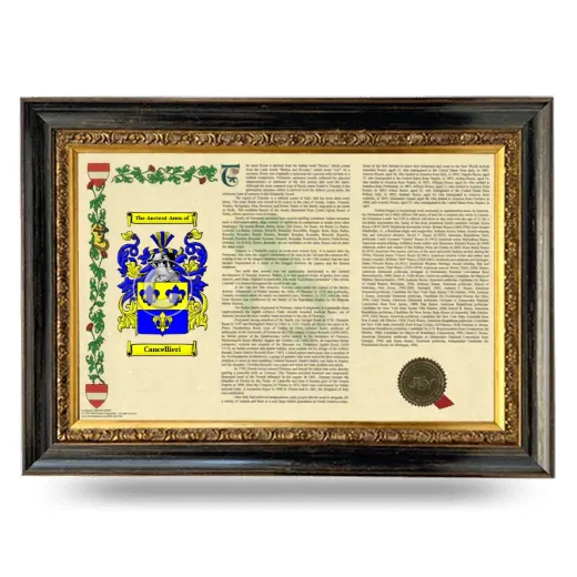 Cancellieri Armorial Landscape Framed - Heirloom