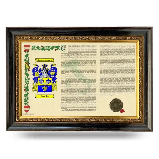 Cancilla Armorial Landscape Framed - Heirloom