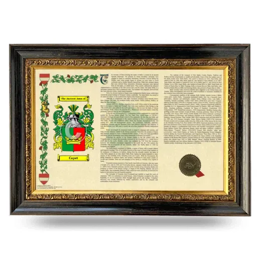 Capet Armorial Landscape Framed - Heirloom