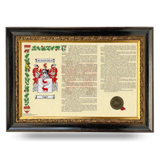 Capri Armorial Landscape Framed - Heirloom