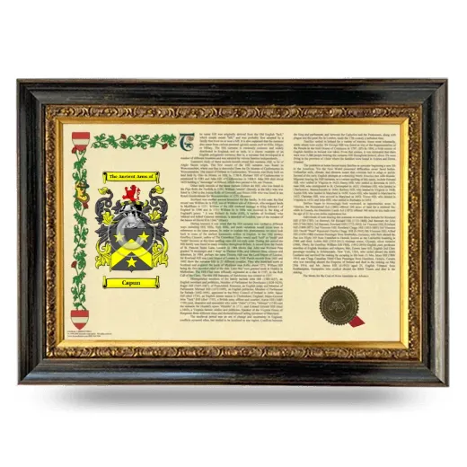Capun Armorial Landscape Framed - Heirloom