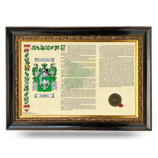 Carajana Armorial Landscape Framed - Heirloom