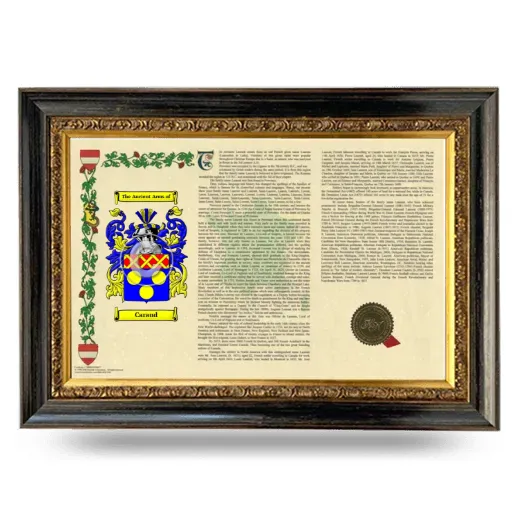 Caraud Armorial Landscape Framed - Heirloom