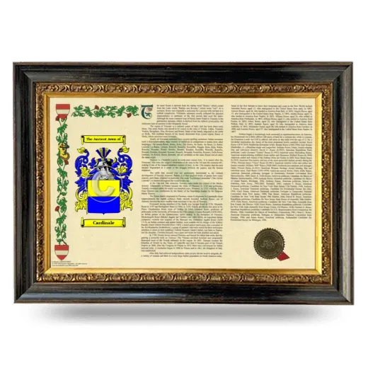 Cardinale Armorial Landscape Framed - Heirloom