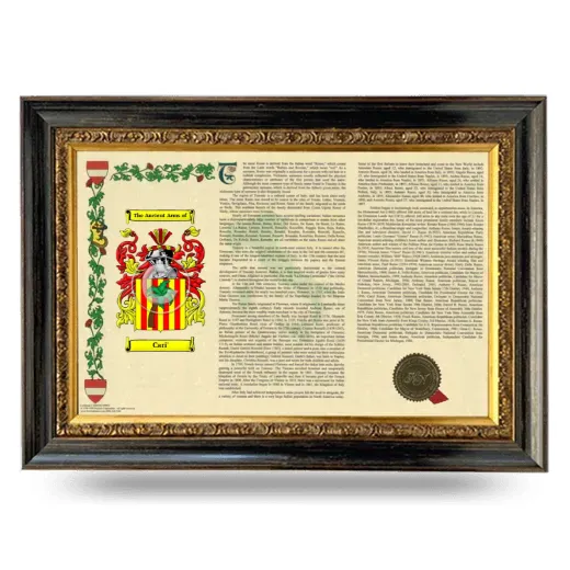 Cari' Armorial Landscape Framed - Heirloom
