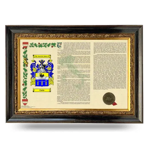 Cario Armorial Landscape Framed - Heirloom