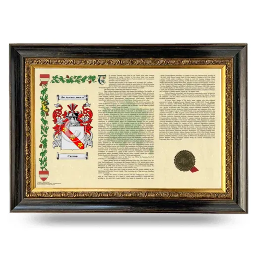 Carme Armorial Landscape Framed - Heirloom
