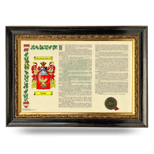 Carne Armorial Landscape Framed - Heirloom