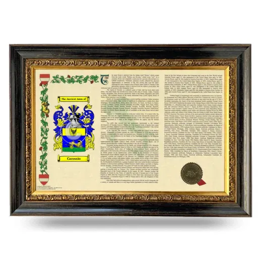 Carossio Armorial Landscape Framed - Heirloom