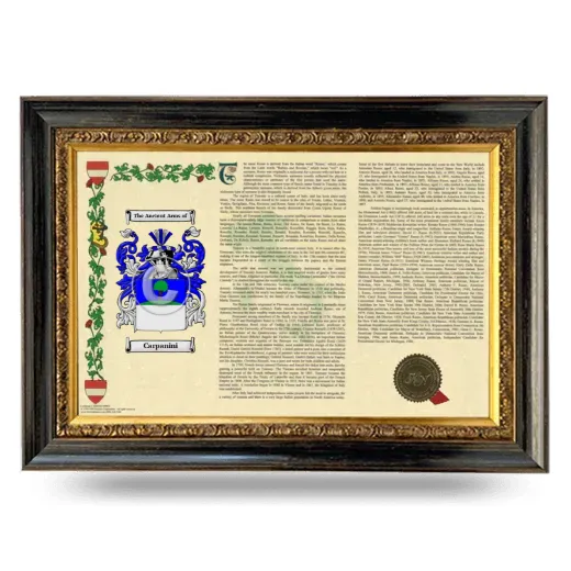 Carpanini Armorial Landscape Framed - Heirloom