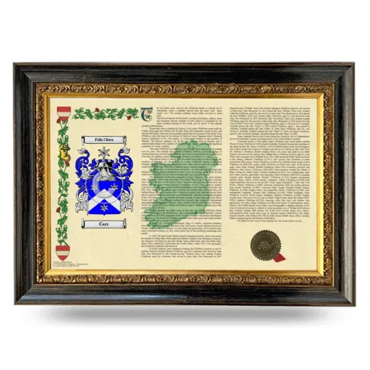 Carr Armorial Landscape Framed - Heirloom