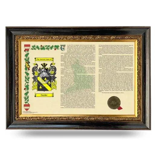 Carrier Armorial Landscape Framed - Heirloom