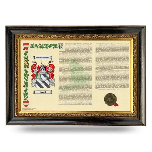 Carwil Armorial Landscape Framed - Heirloom