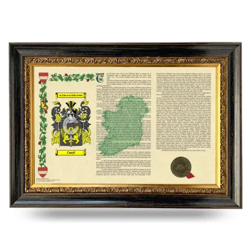 Caryl Armorial Landscape Framed - Heirloom