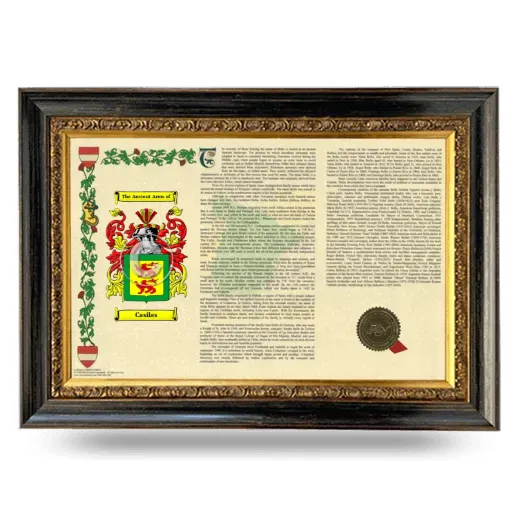 Casilas Armorial Landscape Framed - Heirloom