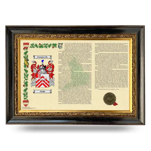 Casin Armorial Landscape Framed - Heirloom