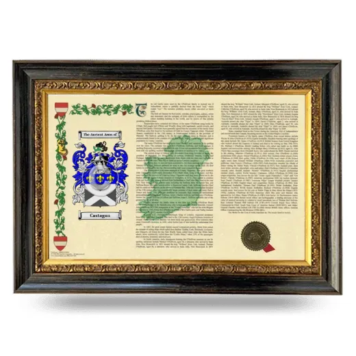 Castagan Armorial Landscape Framed - Heirloom