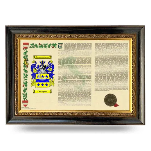 Castagneri Armorial Landscape Framed - Heirloom