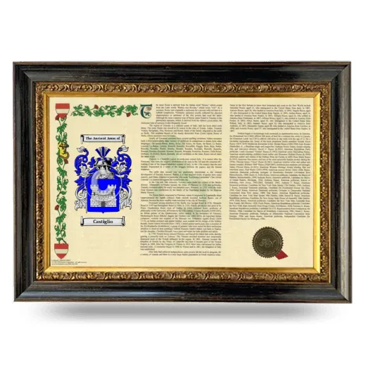 Castiglio Armorial Landscape Framed - Heirloom