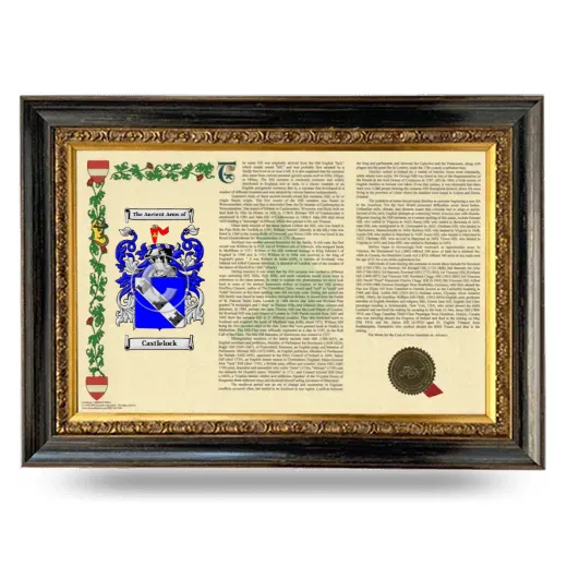 Castlelock Armorial Landscape Framed - Heirloom