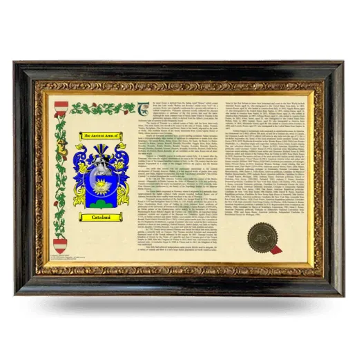 Catalani Armorial Landscape Framed - Heirloom