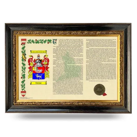 Catone Armorial Landscape Framed - Heirloom