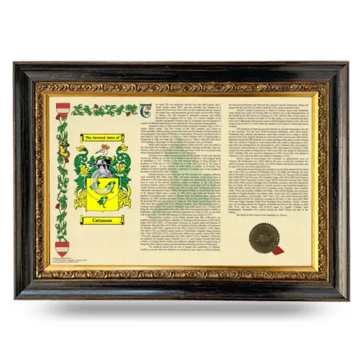 Catsman Armorial Landscape Framed - Heirloom