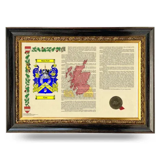 Caw Armorial Landscape Framed - Heirloom