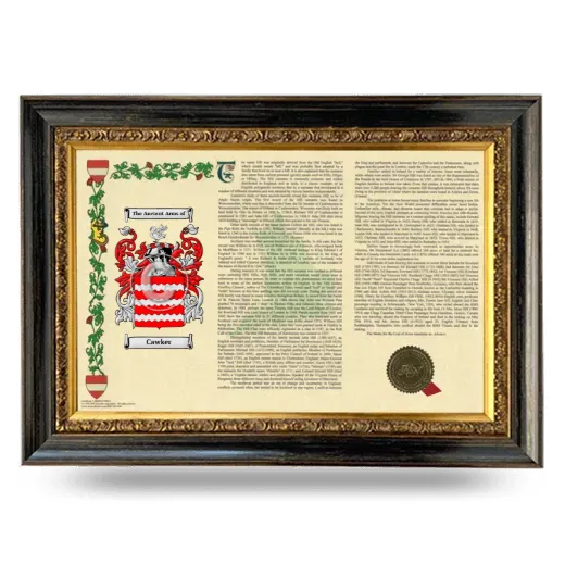 Cawker Armorial Landscape Framed - Heirloom