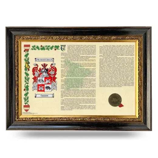 Cazares Armorial Landscape Framed - Heirloom