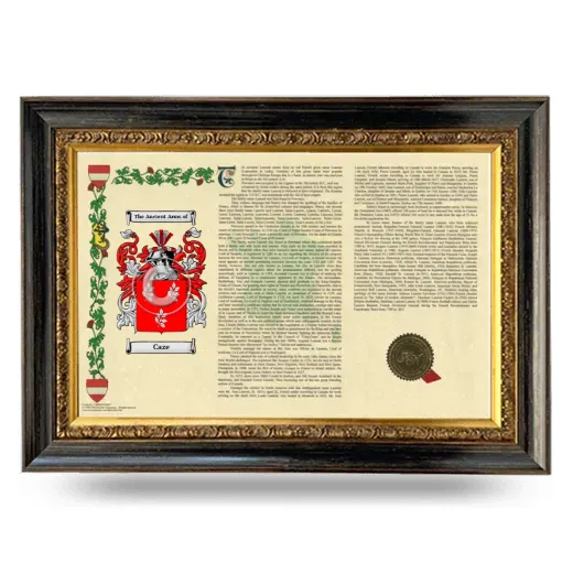 Caze Armorial Landscape Framed - Heirloom