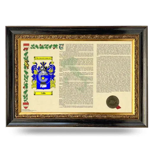 Cella Armorial Landscape Framed - Heirloom