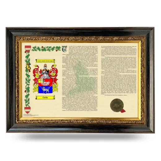 Cetin Armorial Landscape Framed - Heirloom