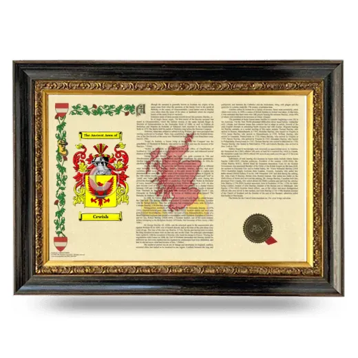 Cewish Armorial Landscape Framed - Heirloom