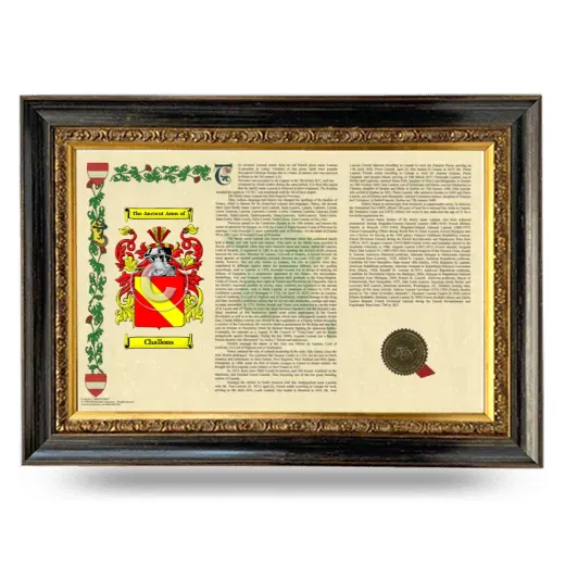 Challons Armorial Landscape Framed - Heirloom