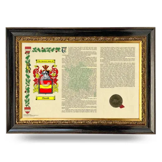 Chamb Armorial Landscape Framed - Heirloom